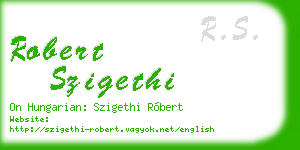 robert szigethi business card